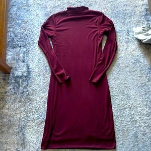 VELVET TORCH Long Sleeve Mini Turtleneck Dress